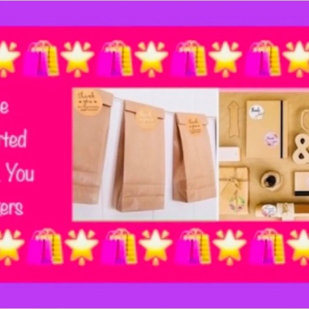 100pc Shipping Supply Bundle ~25ct 8x10” & 25ct 10x13” Bags w/50ct Stickers 🆕